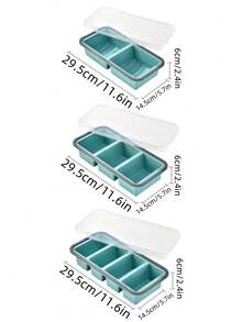 Silicone Freezer Tray With Lid, Suitable For Making Ice Cubes, Frozen Soup, Stew, Sauce And Pre-Prepared Foods, Also Suitable For Storing Rice, Leftovers, Juice, Desserts, Milkshakes And More - Multicolor - View 3