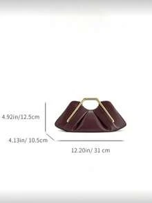 Nuevo bolso de mano de moda retro con diseño de nube arrugada, hecho de tela de PU, con herrajes metálicos únicos. Bolso de moda retro de alta gama, adecuado para mujeres, estudiantes universitarias, citas, fiestas y otras ocasiones