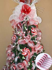 1/2Pcs Christmas Decorations 13 Types Of Net Ribbon 10 Yards Gold Polypropylene Mesh, DIY Wreath Bow Ribbon, Merry Christmas 2025 New Year Gift Wrapping Supplies Ribbon, Birthday Wedding Holiday Party Background Decorative Gauze, Christmas Tree Decoration, Wreaths, Stair Decoration Net Ribbon, Xmas Party Decor, Xmas Decor