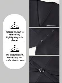 Men's Three - Piece Suit Baroque Pattern Blends Modern Formal Fashion For A Stylish Suit Set For Wedding Business Office Party - (Đỏ-Vàng) - Xem 4