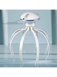 3-Stufen Elektrischer Kopfhautmassagegerät, Kabelloser tragbarer Kopfhaut-Kratzer, Kopfmassagegerät, geeignet für Büro, Zuhause, Spa, tolles Geschenk für Feiertage und Geburtstage, Akkukapazität 500mAh