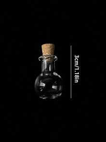 20/10pcs Mini Decorative Glass Bottles - Cute Glass Jars With Soft Cork Stoppers, Round Wishing Bottles, Glass Bottle Pendants, Mini Perfume Bottles, Decorative Miniature Drift Bottles, Suitable For DIY Crafts, Wedding Favors, Home Decor, Party Souvenirs - Multicolor - View 12