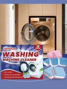 Tabletas de limpieza potentes para lavadora - Limpieza profunda del tambor interior y la tina de lavado, compatibles con lavadoras de carga frontal, superior y de alta eficiencia. Elimina los residuos que causan olores, el pelo de mascotas y la acumulación de agua dura. Apto para sistemas sépticos.