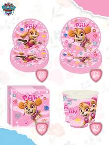 Juego de 50 piezas / 20 piezas / 10 piezas de vajilla y decoraciones con temática de PAW Patrol, que incluye vasos de papel, servilletas de papel y platos de papel. Se utilizan para la decoración y el realce de la atmósfera de la fiesta. Adecuado para reuniones familiares, fiestas al aire libre, fiestas de cumpleaños, actividades de ocio nocturno, picnics y fiestas de camping, ceremonias de graduación, celebraciones de bodas y también se pueden usar para decoraciones de vuelta al colegio.