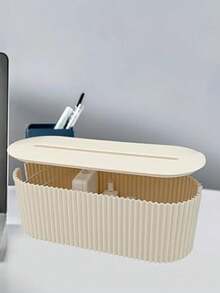 1pc Household Power Cable Organizer Box, Large Capacity Dust-Proof Insulated Socket Box, Multi-Function Data Line Storage Box Back To School