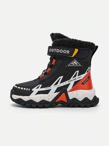 Balabala Boys Fleece Lined Winter Boots Toddler Warm, Anti-Slip &