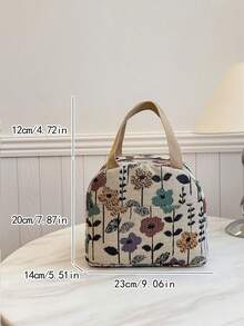 Lancheira portátil, marmita térmica, bolsa bento, bolsa térmica para jantar, bolsa térmica grossa e fofa para frutas e lancheira, ideal para estudantes, lancheira rosa com estampa de leopardo e floral, lancheira térmica, bolsa térmica para almoço, item essencial para viagens com grande capacidade, para homens e mulheres. - Multicolorido - Ver 11