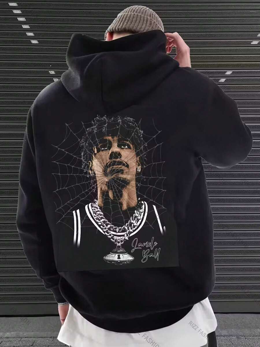 Men'S YoungBoy Never Broke Again Hoodie - Streetwear Pullover With Portrait Graphic, Loose Fit Hooded Sweatshirt For Concerts, Everyday & Special Events - Urban Fashion Outerwear,Fall Hoodies,Men's Fall Clothes,Street Wear,Halloween,Mens Hoodies,Y2k Clothes,Jesus Hoodie,Thanksgiving Day,Nightmare Before Christmas,Christmas - màu đen - Xem 1
