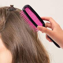 1pc Detangling Hair Brush - Effortlessly Removes Knots - Super Soft Bristles - Suitable For Curly, Straight, Wet Or Dry, Damaged Hair,Hair Brush,Slick Back Brush,Styling Brush,Curly Hair Brush,Edge Brush,Hair Comb,Brush Hair,Hair Brush Set,Comb Hair,Comb For Curls,Detangling Brush,Hair Brush For Women,Hair,Travel,Hair Products,Hair Tools,Hair Stuff,Barber,Barber Accessories,Barbershop,Hairdressing Equipment - Purple - View 6