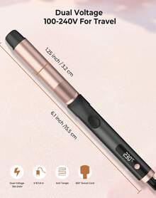 Multifunctional Mini Curling Iron, Travel Portable Hair Curler For All Scenes, Fast & Easy Styling, Perfect Holiday Gift (Black & Gold/Blue & Gold) - 美規A型插(110-127V) - 查看 4