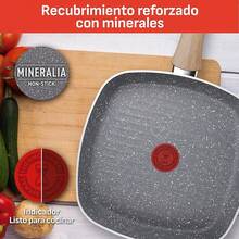 Sartén Antiadherente Fácil Limpieza -Fal Crepera 25 Healthy Cook, con Antiadherente Mineralia para un perfecto deslizamiento, Hecho en Francia, con Termo-Señal, B7011082 - Parrilla - Ver 3