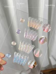 XEIJAYI 4PCS 15ml Shining Nail Polish Gel,UV LED Soaking Nail Gel, Semi-Permanent, DIY Salon Quality Nail Art Gel - 彩色 - 查看 7