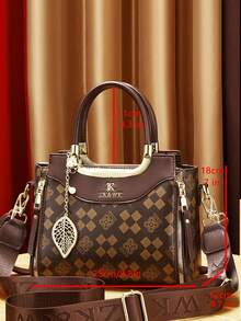 新款时尚高端印花母女包三件套女士手提包