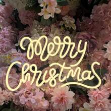 Insegna al neon di Buon Natale, Insegna al neon di Buon Natale con corno di alce Insegna a LED di Natale per feste di Natale Bar Casa Negozio Decorazione Regali di insegne al neon di Natale