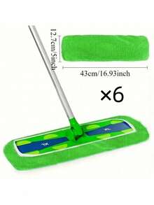 4pcs Reusable Super Microfiber Mop Pads - Dry & Wet Use, Easy Hair Picking Up, Compatible With Mops, Polyester, Efficient Cleaning, Green Reusable Cleaning Tool|Textured Surface|Super Microfiber Material Reusable Mop Pads