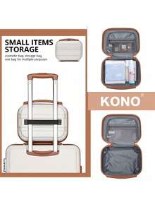 4/2-Piece Luggage Set With Cosmetic Case – Lightweight Hard-Shell Suitcases Made Of ABS+PC With TSA Lock & 360° Double Wheels – 20" Carry-On & 24"/28" Checked Luggage – Stylish Travel Suitcase For Holidays, Business Trips & Gifts – YKK Zipper - 米色 - 查看 6