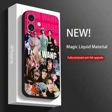 Funda de teléfono con estrella de Jackson Wang compatible con iPhone 17 16 15 14 13 12 11 X XR XS 8 Plus Mini Pro Max, funda suave y resistente a los golpes de color negro - Negro9 - Ver 4