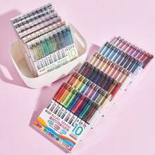 120 Vivid Acrylic Paint Markers | Sharp & Clear Lines | Strong Covering Power, Large Ink Capacity | 12 Sets, 10 Pcs Per Set - Essential For Art, Crafts, Journaling, Back To School Gift