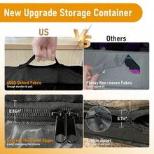 Caixa de Armazenamento Embaixo da Cama com Rodas, Caixas de Armazenamento Embaixo da Cama com Tampas, Organizador de Armazenamento de Sapatos Embaixo da Cama de 60L, Armazenamento Embaixo da Cama com Rodízio para Roupas, Sapatos, Cobertores - Cinza Claro - Visão 4