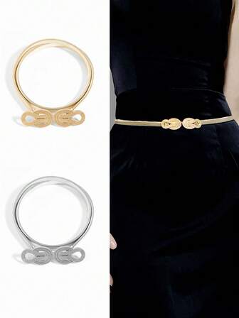 Märkesdesignerbälte för kvinnor | Snygg stil med rosettspänne, högkvalitativt spänne och smal passform | Mångsidig för klänningar/jeans/trenchcoats | Pendlingsaccessoar för alla säsonger | Perfekt present, perfekt för skolstart, Hawaii-outfits och resor/affärsresor