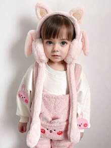 1pc Kids Solid Color Cute Cat Ear Movable Autumn/Winter Warm Ear Muffs
