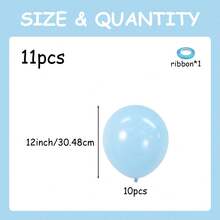Globos azul pastel de 5/10/12/18 pulgadas, globos de látex gruesos de color azul claro pastel, cielo aqua, para decoración de graduación, baby shower, bautizo, revelación de género, bodas, Pascua, cumpleaños, despedida de soltera - Celeste - Ver 18