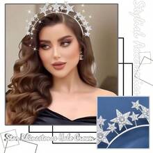 Halo Crown Stars Rhinestone Crown Headbands Goddess Headpiece Crystal Halo Headbands