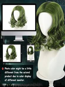 13inch Green Wig Halloween Clown Wig Curly Green Clown Wigs For Men Costume Cosplay - Green - View 6