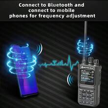 MMCTOLOLA 15W Multi-Band Bluetooth Walkie Talkie, One-Key Programming, Frequency Input, Noise Cancellation Clear Audio, Portable AM/FM Ham Radio Handheld, 6000mAh Battery