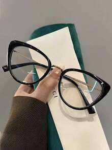 1 Cặp kính mắt mèo dáng retro bằng kim loại, thời trang, phù hợp với trang phục thời trang, trang trí tiệc, văn phòng máy tính, chơi game, sử dụng hàng ngày. - Nhiều màu - Xem 1