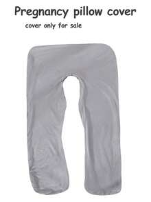 1pc Removable & Washable U-Shaped Pregnancy Pillow Cover (Cover Only)