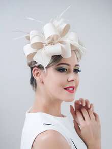 1pc Women's Kentucky Derby Tiara Tea Party Hat Hair Clip Headpiece For Wedding Cocktail, Tiny Hats, Mini Fascinator, Mini Cap