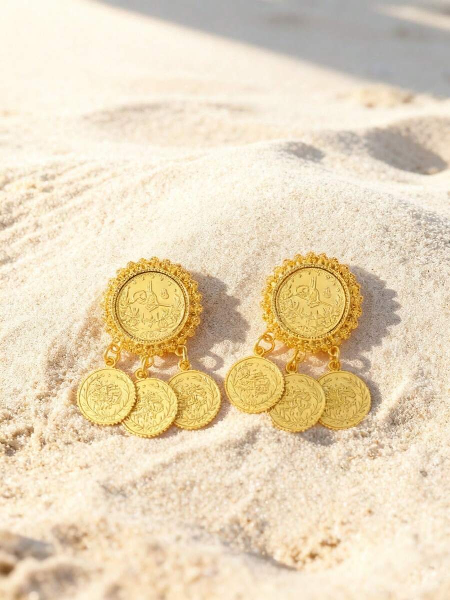 Small Size Palace Coin Turkish Ottoman Pattern French Romantic Versatile Women Brooch Scarf Clip, Suitable For Weddings, Banquets, Festivals, Parties, Decorative Brooch - Brooch - View 1