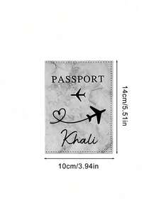 1. Customized Passport Holder, Available In 5 Colors, Can Be Customized With Name And Ticket Holder, Unisex, Can Be Used As Wallet Or Passport Cover, Marble Pattern, PU Leather Material, Luxury Passport Holder For Honeymoon Travelers, Essential For Flight Travel, Perfect Gift For Family And Friends - Multicolor - View 10
