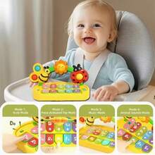 Đồ chơi âm nhạc cho bé, đàn piano âm nhạc cho trẻ em, đàn piano hình côn trùng, đồ chơi đàn piano âm nhạc ru ngủ cho trẻ sơ sinh, thiết bị giáo dục sớm thông minh cho bé, bàn phím hình côn trùng dễ thương, đồ chơi âm nhạc tương tác âm thanh và ánh sáng dành cho cha mẹ và con cái. - Nhiều màu - Xem 6