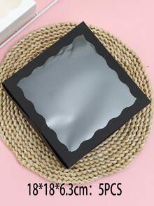 2/5pcs/10PCS/20pcs White/Pink/Black/Brown Gift Box With Transparent Windows - Perfect For Christmas Party Gifts, Wedding Souvenirs And Hand-Written, Sturdy Cartons For Display | Transparent Window Design | Durable Gift Box, Gift Box