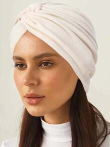 Gorros de Hijab Cruzados para Mujeres, Tela Elástica, Turbante Instantáneo Musulmán, Gorro Listo para Usar, Gorros de Quimioterapia - apuesta - Ver 6