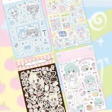 1pc - 2025 New Item - Wall Decor - Pastel Toned Character - Soft Music - Beverage Girl - Planner Stickers - Maid Character Stickers - Planner Supplies - Birthday Gift - Christmas Gift - Christmas Eve Gift - Perfect Gift - Gift - Toys - Games - Multicolor - View 7