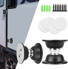 RV Magnetic Door Catch (2 Pack) RV Door Holder, Heavy Duty Baggage Door Catch With Adhesives And Screws, For RV, Trailer, Camper, Home - 1 - View 2