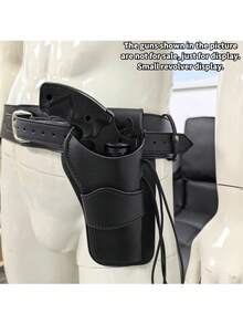 1-Piece Small Tactical Gun Holster - Quick Draw PU Leather Waist Holster With Medieval Retro Design - Compact Carry Solution For Outdoor & Range Use - Fall EDC Essential, Holiday Tactical Gift, Range Day Must-Have, Collector's Display Piece, Western Style Accessory