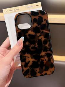 猎豹纹单件装极简拼接豹纹亮面保护硬壳手机壳，兼容三星/11/12/13/14/15/16/17 Pro Max - 彩色 - 查看 2