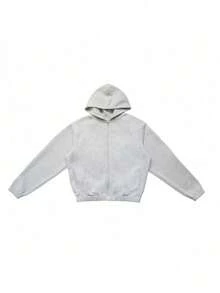 380G Double-Sided Air Layer Space Cotton Silhouette Sweater Set Autumn And Winter Zipper Sweater Scimitar Sweatpants Men And Women - 讓老黑 - 查看 3