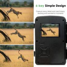 Trail Camera 4K 48MP Game Camera With Motion Activated, Low Glow Infrared LEDs Night Vision 130° Wide Angle For Outdoor Wildlife Deer, Green - Dark Green - View 5