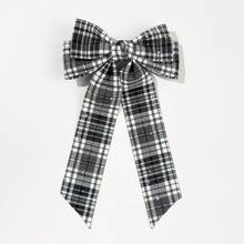 学院风格子蝴蝶结休闲百搭日常发夹 - 彩色 - 查看 10