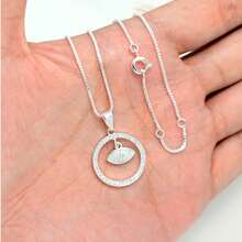 Necklace With Round Evil Eye Pendant And Zirconia, 925 Silver Plated - Silver - View 3