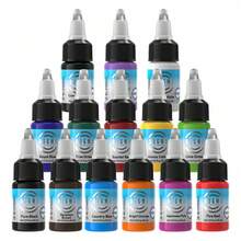 7 件 15 毫升优质纹身墨水，纹身墨水套装，持久人体艺术标准颜料，化妆礼物，纹身艺术家和初学者的最佳选择 - 彩色 - 查看 4