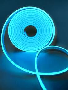 USB 柔性觸控調光 LED 霓虹燈條 1m/2m/3m/4m/5m 可調亮度 5V 環境照明燈條，適用於直播、化妝鏡、浴室梳妝鏡、臥室家居裝飾氛圍燈 - 冰藍色 - 查看 3