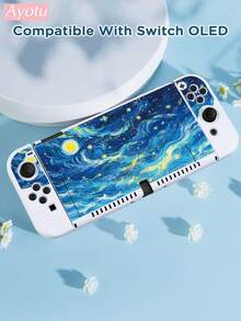 Ayotu Space, Ocean & Black Cat Theme Switch Protective Case, Compatible With New Switch 2 (2025)/Switch NS/Switch OLED, Can Be Installed On The Dock Without Removing The Protective Case, Universal Game Controller Protective Cover, Switch Gaming Accessories, Anti-Fall, Anti-Scratch, Romantic For Autumn/Winter, Back To School Season, Christmas, Valentine's Day Gift - Multicolor - View 14