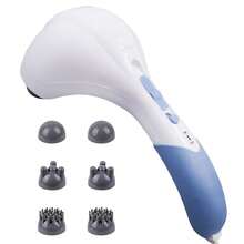 Portable Electric Neck And Back Massager With Deep Tissue Percussion Hammer - White - View 1
