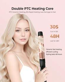 Multifunctional Mini Curling Iron, Travel Portable Hair Curler For All Scenes, Fast & Easy Styling, Perfect Holiday Gift (Black & Gold/Blue & Gold) - 美規A型插(110-127V) - 查看 2